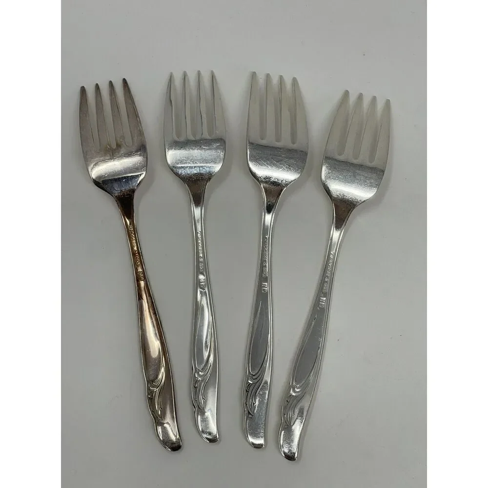International Rogers EXQUISITE Silverplate 1957 Salad Forks 6 1/8” Set Of 4